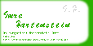 imre hartenstein business card